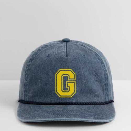 Letter G – Capital Athletic Alphabet Monogram - Vintage Washed Rope Cap