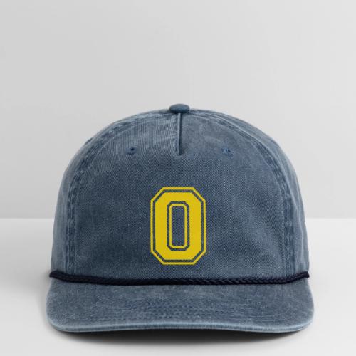Letter O – Capital Athletic Alphabet Monogram - Vintage Washed Rope Cap