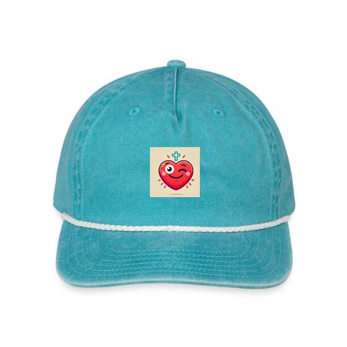 DALLE 2025 09 13 15 56 10 A winking heart sh - Vintage Washed Rope Cap