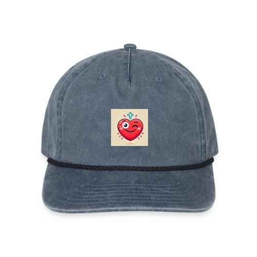 DALLE 2025 09 13 15 56 10 A winking heart sh - Vintage Washed Rope Cap