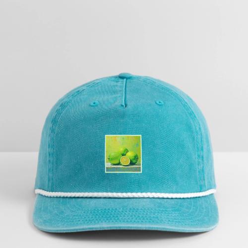 Limes' Bright Summer Pop Design - Vintage Washed Rope Cap