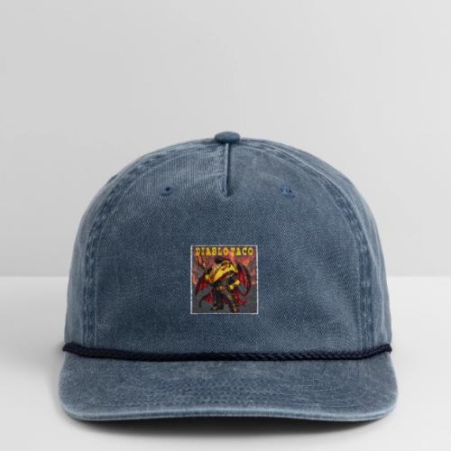The Diablo Taco Spicy Demon Character - Vintage Washed Rope Cap