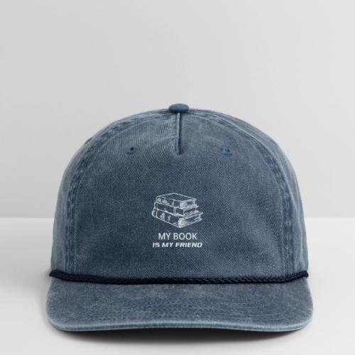 book lover t-shirt, book day shirt, my book is my - Vintage Washed Rope Cap