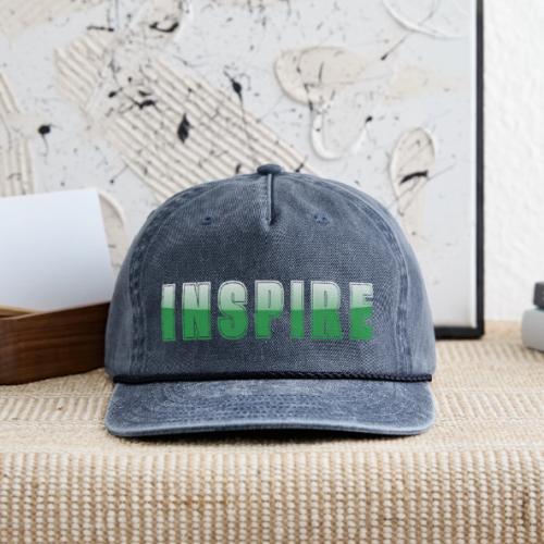 Inspire Word Art Design - Vintage Washed Rope Cap