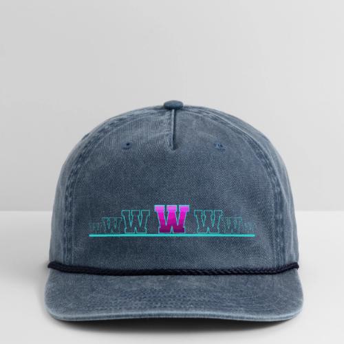 Letter W – Capital Varsity Alphabet Monogram - Vintage Washed Rope Cap