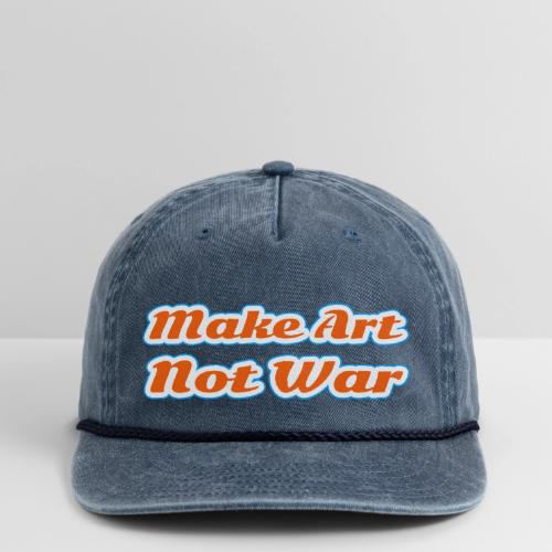 Make Art Not War — Peaceful Creativity Script - Vintage Washed Rope Cap