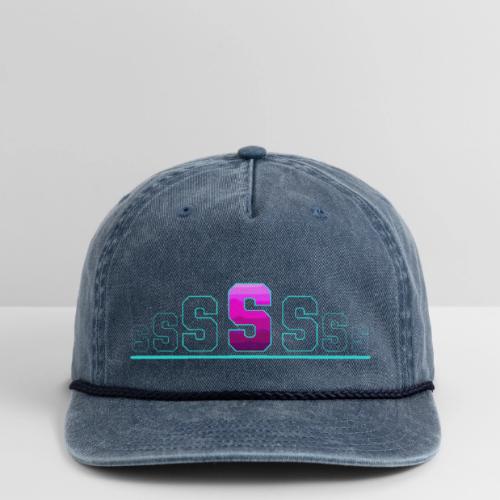 Letter S – Capital Varsity Alphabet Monogram - Vintage Washed Rope Cap