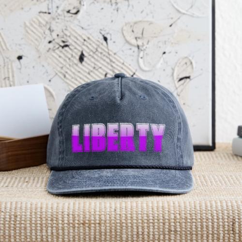 Liberty Typography Graphic Design - Vintage Washed Rope Cap