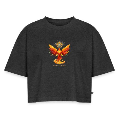 Solar Triumph Phoenix - Women's Oversized Organic Cropped T-Shirt