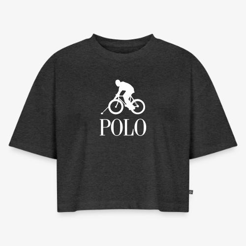 bike polo - Women's Oversized Organic Cropped T-Shirt