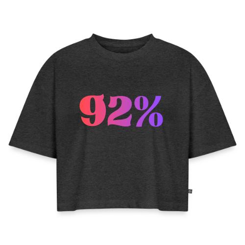 92 Percent - Women's Oversized Organic Cropped T-Shirt
