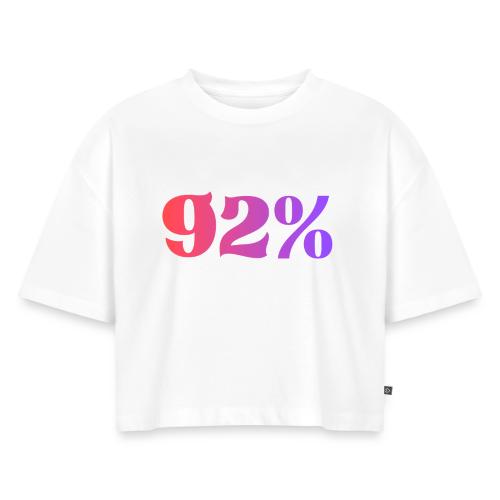 92 Percent - Women's Oversized Organic Cropped T-Shirt