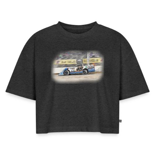 Johnathan Davenport's #49 B - Women's Oversized Organic Cropped T-Shirt