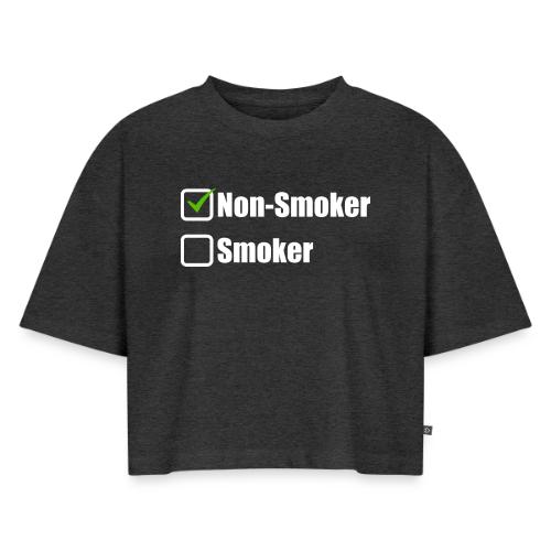 Non-smoker - Women's Oversized Organic Cropped T-Shirt