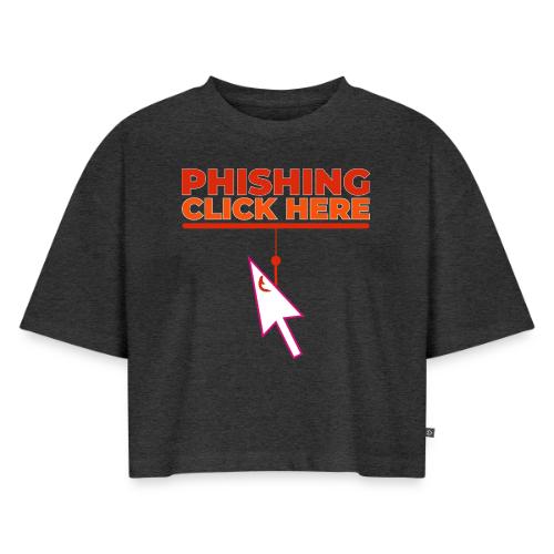 Phishing: Hooked by Deception - Women's Oversized Organic Cropped T-Shirt