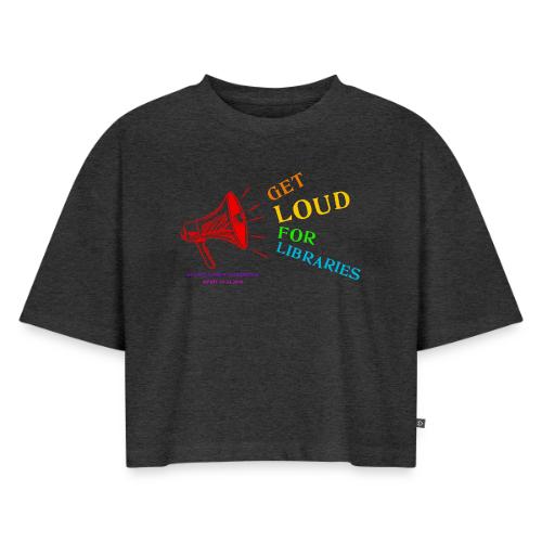 OLA PNLA 2026 Logo smaller conference info - Women's Oversized Organic Cropped T-Shirt