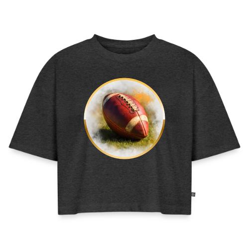 American Football: Heart of the Gridiron - Women's Oversized Organic Cropped T-Shirt