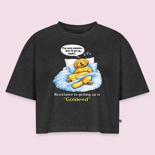 Funny Goldendoodle Sleeping design. - Women's Oversized Organic Cropped T-Shirt
