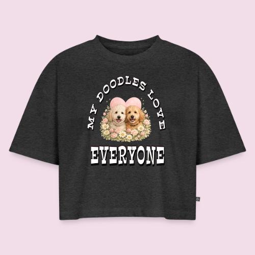 My Doodles Over Everyone - Women's Oversized Organic Cropped T-Shirt