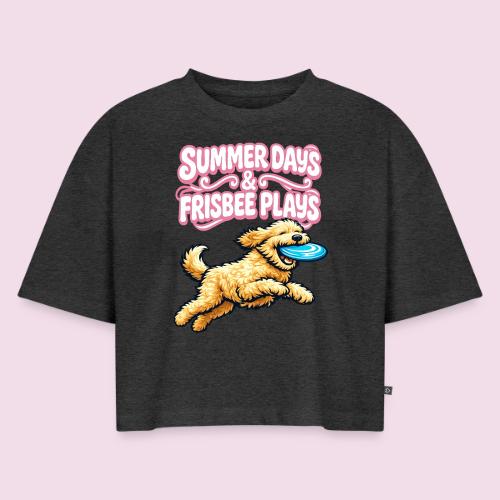 Summer Days & Frisbee Plays - Women's Oversized Organic Cropped T-Shirt