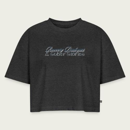 Recovery Dialogues and Sober Stories Official Logo - Women's Oversized Organic Cropped T-Shirt