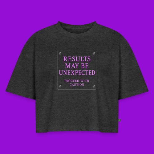 Results - Neon Purple - Women's Oversized Organic Cropped T-Shirt