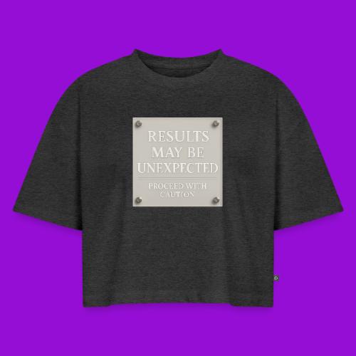 Results - White - Women's Oversized Organic Cropped T-Shirt