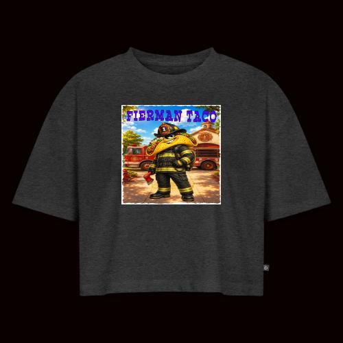 Fireman Taco - Women's Oversized Organic Cropped T-Shirt
