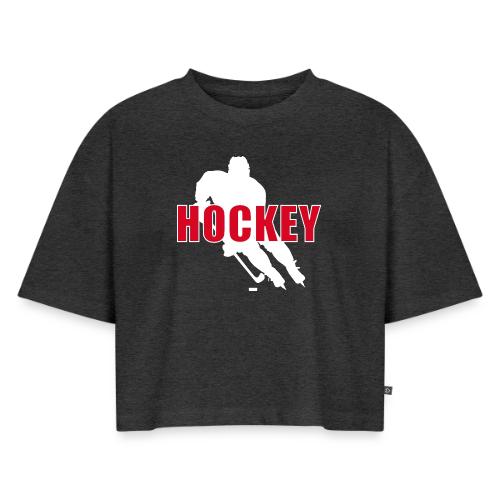 Power Play Hockey - Women's Oversized Organic Cropped T-Shirt