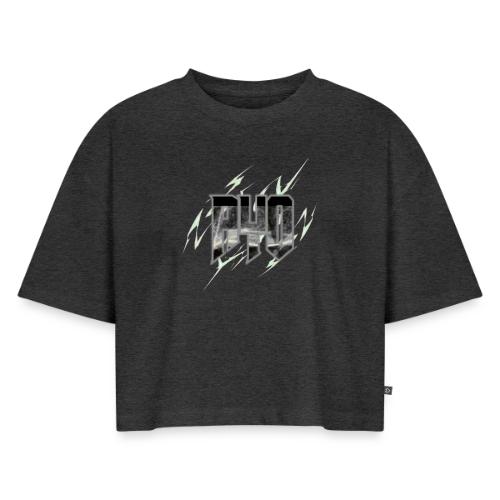 Ayo's Gray - Women's Oversized Organic Cropped T-Shirt