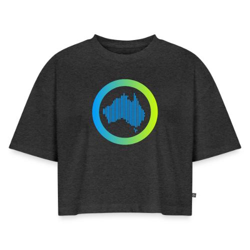 Gradient Symbol Only - Women's Oversized Organic Cropped T-Shirt