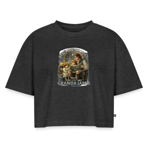 Bed Time Stories - Women's Oversized Organic Cropped T-Shirt