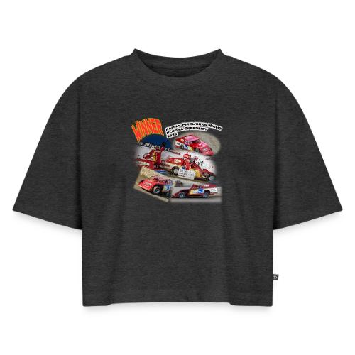 Jonathan Taylor Eldora Speedway FFN#1 Design 2 - Women's Oversized Organic Cropped T-Shirt