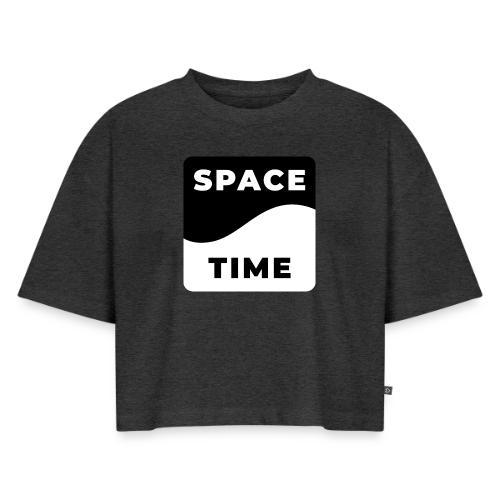 Space-time: Warped Reality - Women's Oversized Organic Cropped T-Shirt
