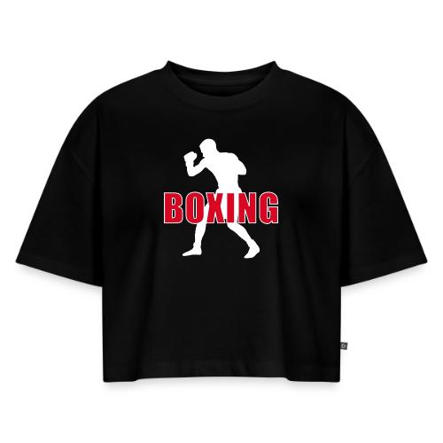 Boxing Force - Women's Oversized Organic Cropped T-Shirt