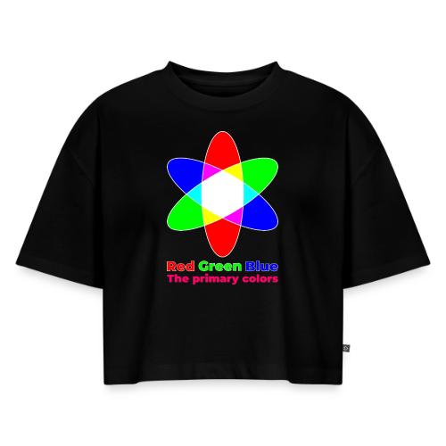 Primary colors: RGB Origins - Women's Oversized Organic Cropped T-Shirt