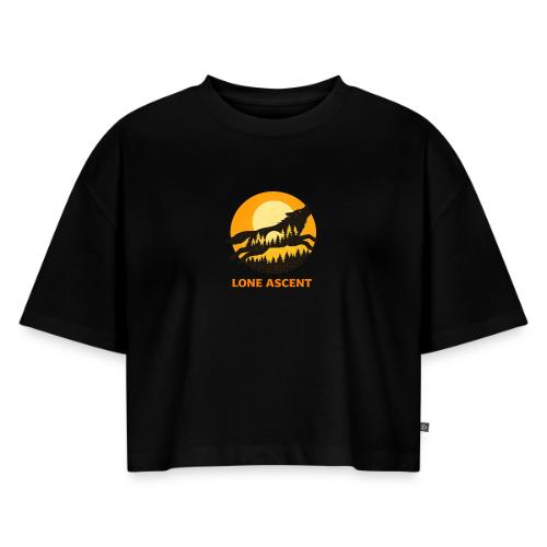 Lone Ascent Wolf - Women's Oversized Organic Cropped T-Shirt