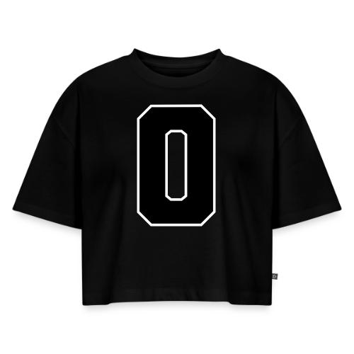 Varsity Letter O Collegiate Monogram - Women's Oversized Organic Cropped T-Shirt