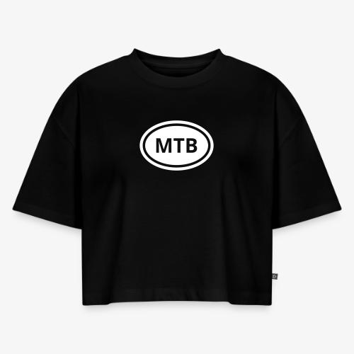 MTB Oval Logo - Women's Oversized Organic Cropped T-Shirt