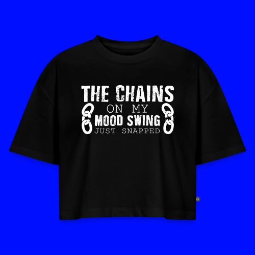 Mood Swings - Women's Oversized Organic Cropped T-Shirt