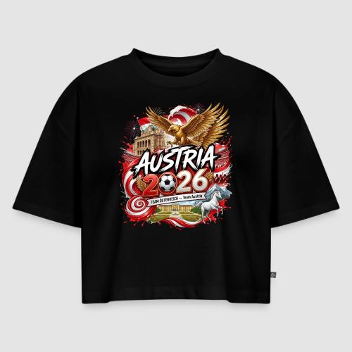 Austria 2026 — Team Österreich | World Cup - Women's Oversized Organic Cropped T-Shirt