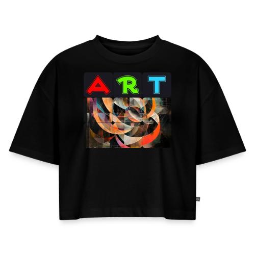 Fragments of Art - Women's Oversized Organic Cropped T-Shirt