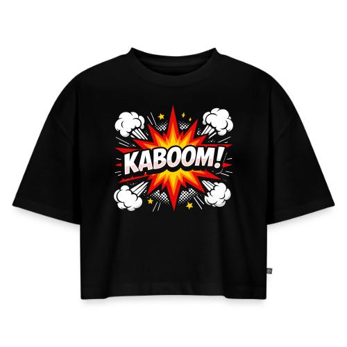 Kaboom Comic Explosion - Women's Oversized Organic Cropped T-Shirt