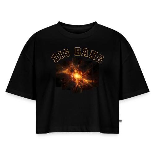 Big Bang Horizon - Women's Oversized Organic Cropped T-Shirt