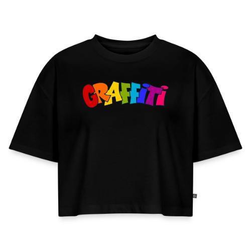 Graffiti - Women's Oversized Organic Cropped T-Shirt