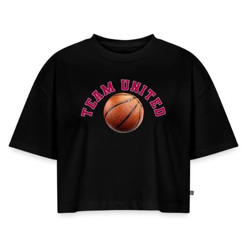 Team United Basketball Unity Design - Women's Oversized Organic Cropped T-Shirt