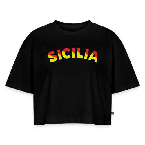 SICILIA - Women's Oversized Organic Cropped T-Shirt