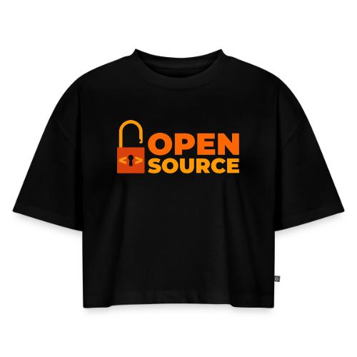 Open Source: Code is Freedom - Women's Oversized Organic Cropped T-Shirt
