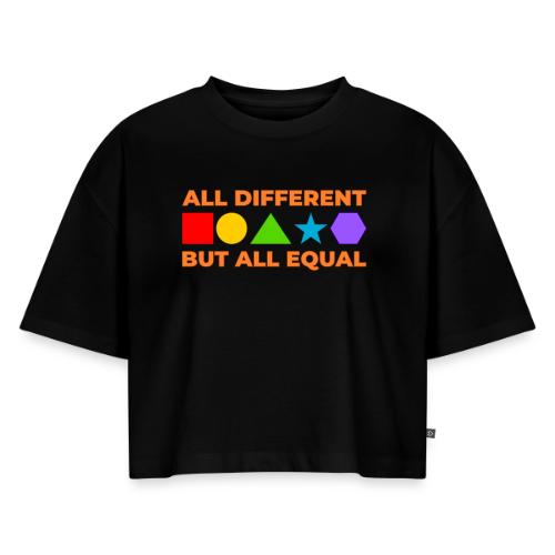 United in Diversity - Women's Oversized Organic Cropped T-Shirt