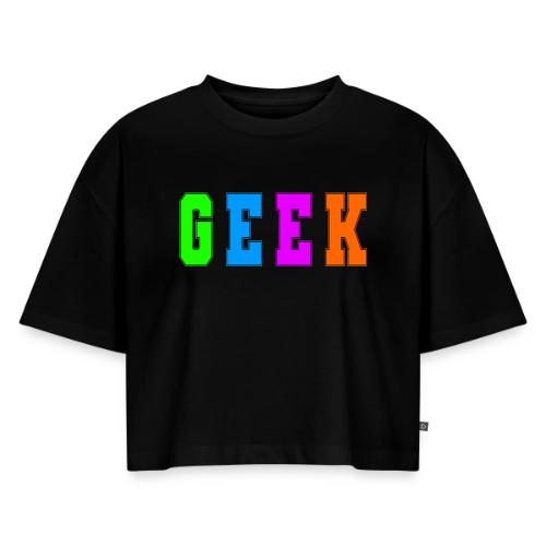 Certified Geek Mode - Women's Oversized Organic Cropped T-Shirt